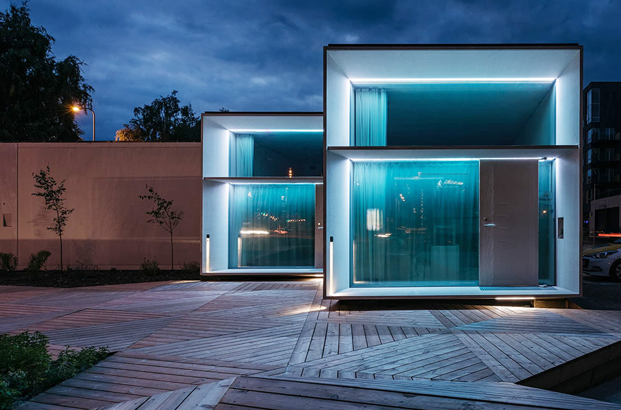 сборный мини домик из бетона