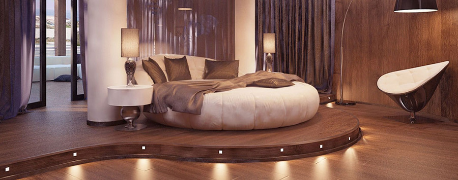круглая кровать в спальню